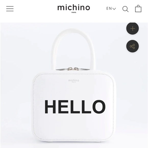 NWOT Michino Paris Pigalle Designer bag HELLO graphic - Picture 14 of 16